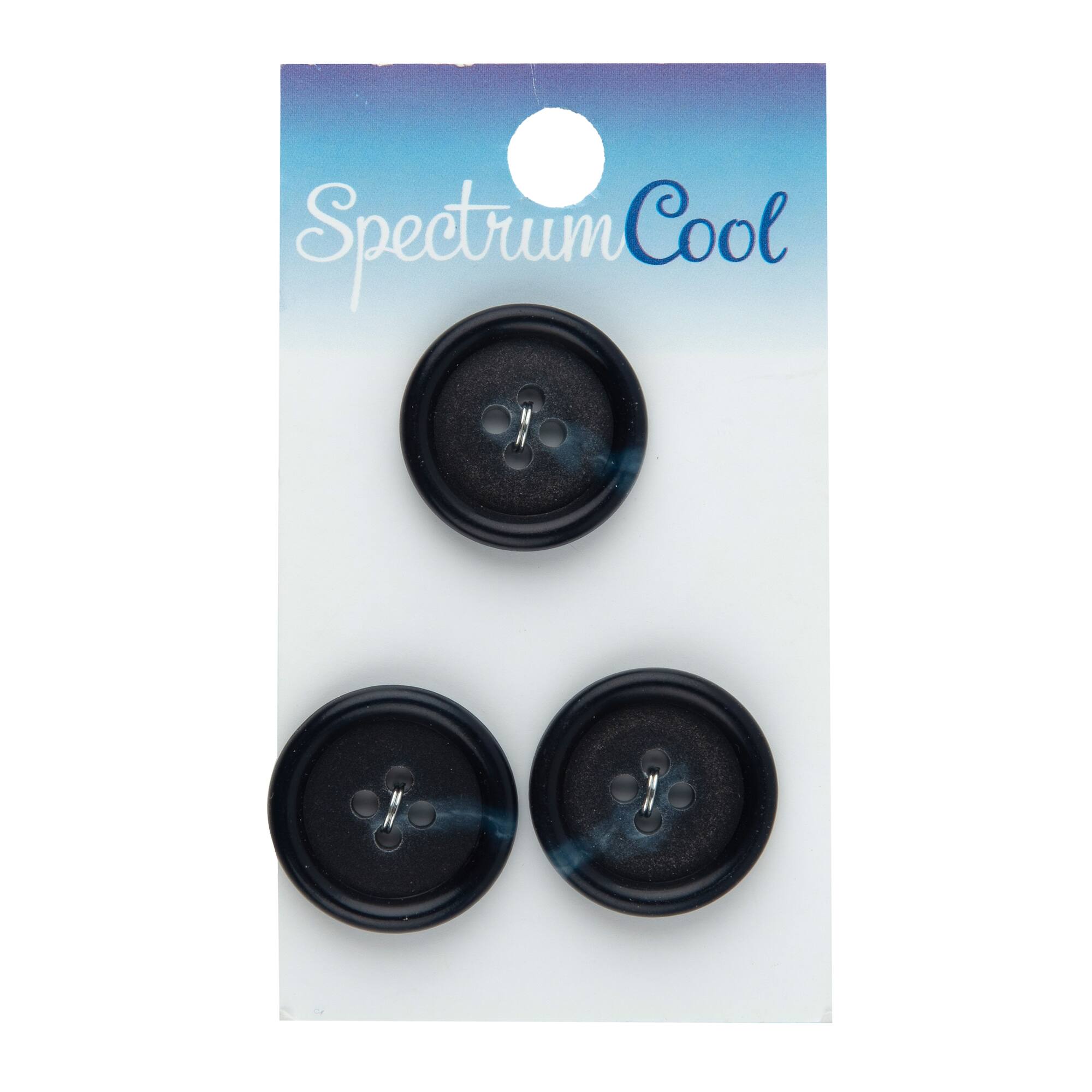 Spectrum Cool 7/8" Dark Navy Blue 4-Hole Buttons, 3ct.